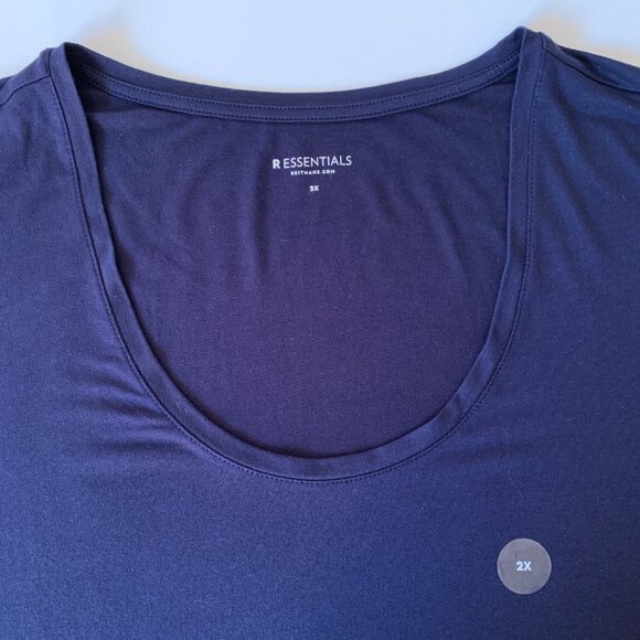 NWT Reitmans R Essentials Navy Blue Short Sleeve T-Shirt - Size 2X - Picture 7 of 10